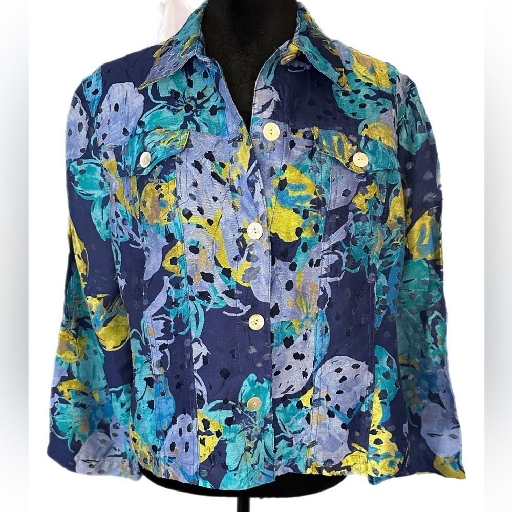 Ruby Rd. Multicolor Abstract Button-Up Shirt - Picture 1 of 9